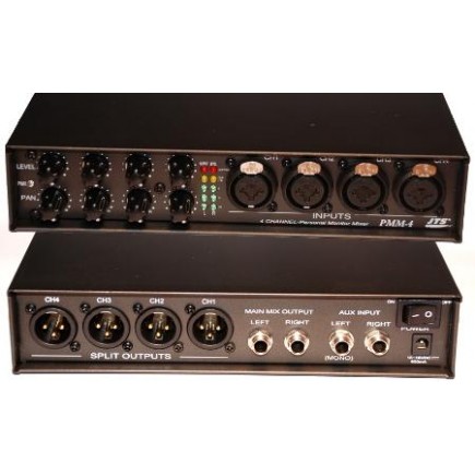 Outlet JTS PMM-4 Czterokanałowy mikser monitorowy, ze spliterem.